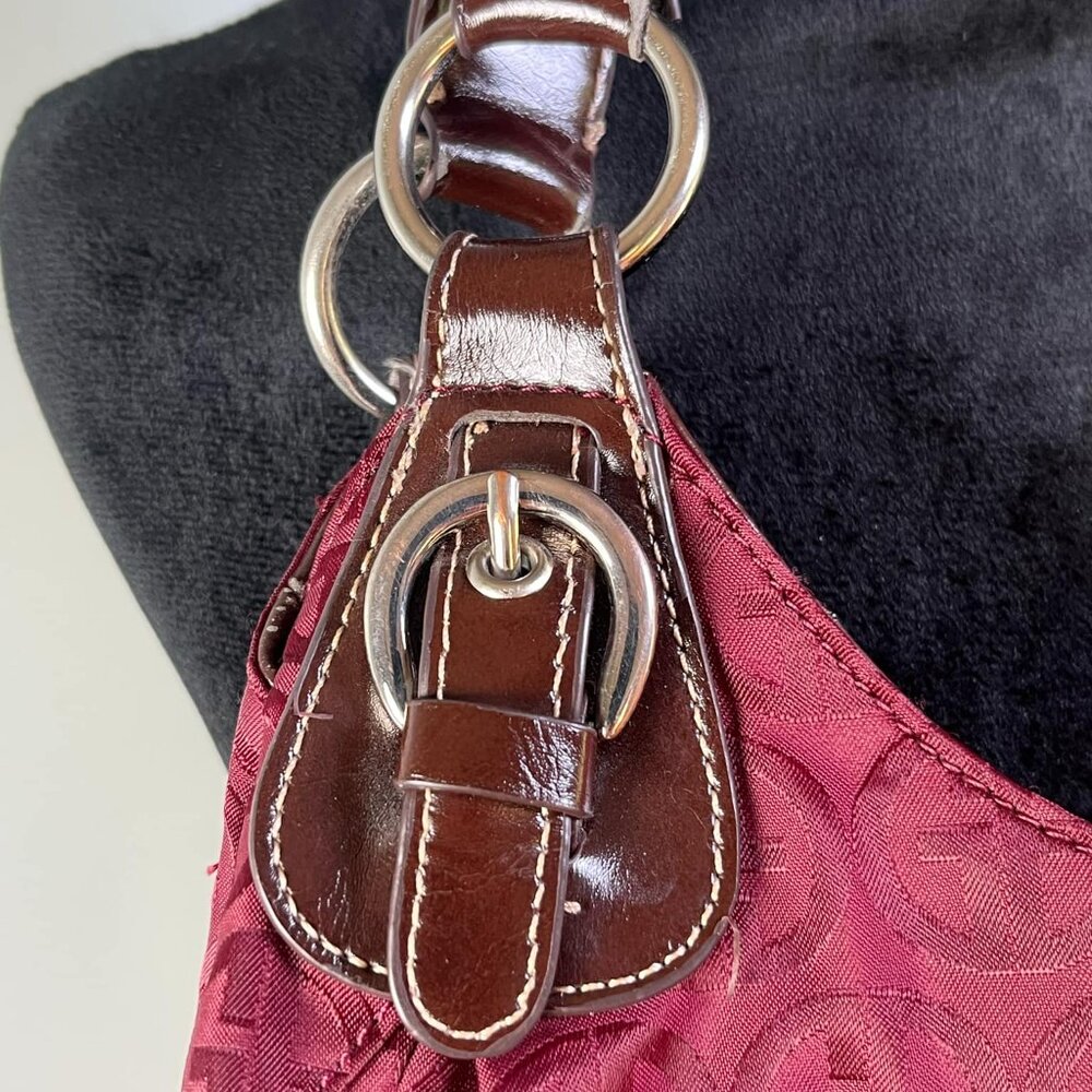 Giani Bernini Burgundy Jacquard Vintage Slouchy Shoulder Bag Witchy WhimsyFairy - Picture 5 of 16